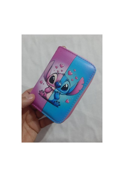 Owlbag Company Owl Bag Stitch And Lilo Love Desenli Tasarım Suni Deri Cüzdan Çok Renkli