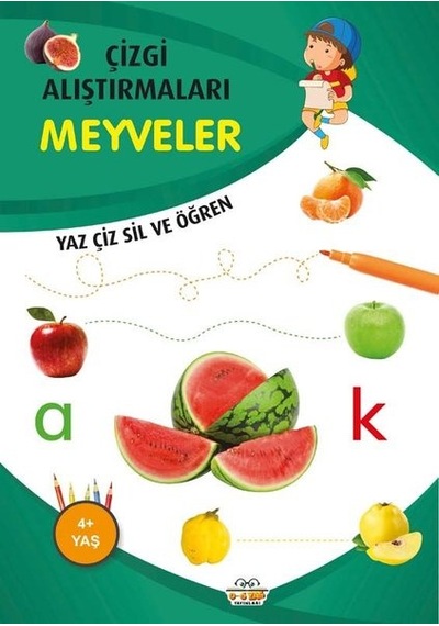 Meyveler - Çizgi Alıştırmaları 4+ - Emine Ulusoy