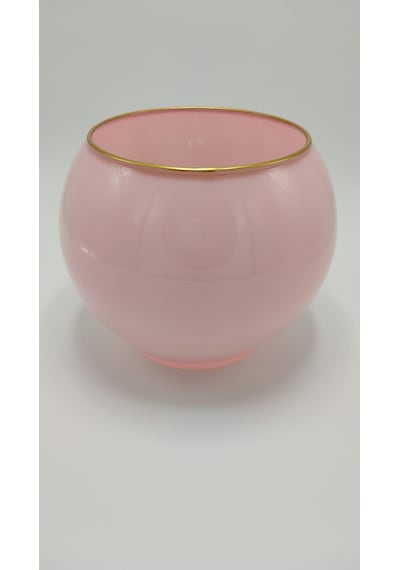El Yapımı Şık Dekoratif Vazo Pembe Renk 15x18cm