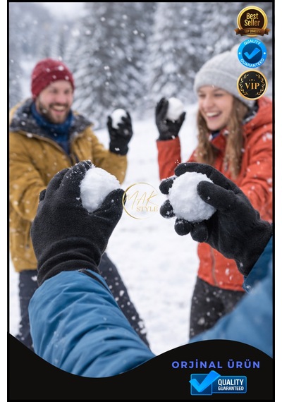 Overpet Outdoor Polar İç Eldiven Trekking & Kış Kullanımı, Sıcak Tutan Hafif Siyah Eldiven Siyah