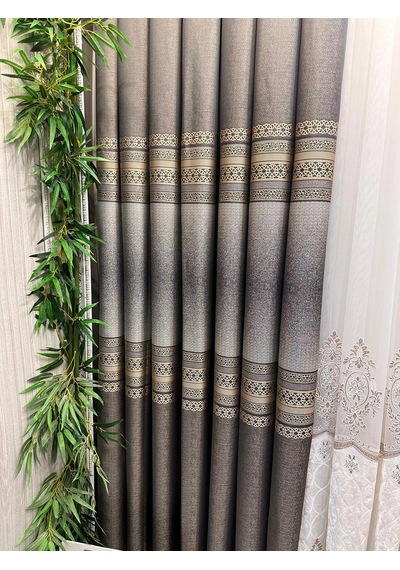 Nivemeshome Samandağ Ft614286 V 2503 Toprak 1/3 Pileli Fon Perde Apm 60x250