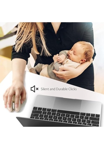 Mofii Wireless Mouse Renkli Tavşan Tasarım Kablosuz Sessiz Bilgisayar Notebook Laptop İçin Fare Usb Nano Receiver Mouse Tak Çalıştır 9.2cm X 6cm Kahverengi