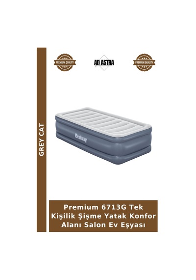 Premium 6713g Tek Kişilik Şişme Yatak Konfor Alanı Salon Ev Eşyası Diğer