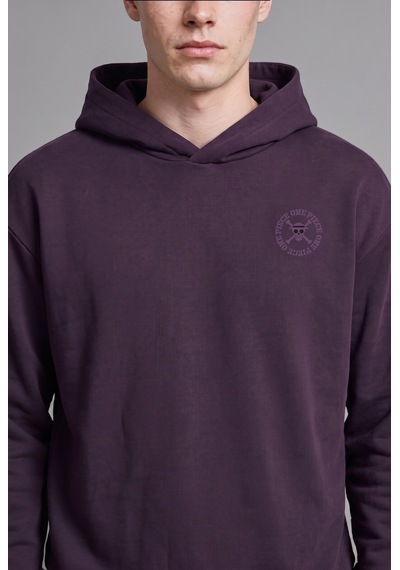Defacto One Piece Boxy Fit Baskılı Kapüşonlu Sweatshirt H4186ax26aupr148 Mor-pr148