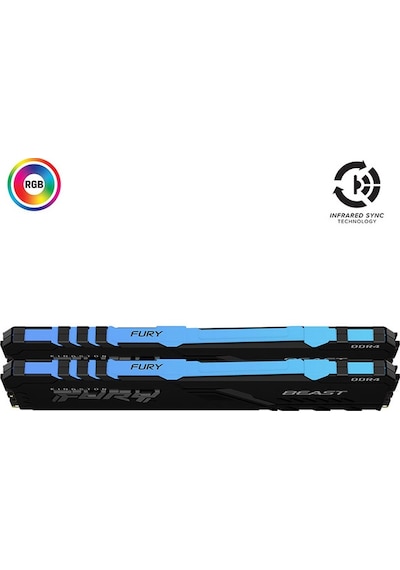 Kingston Fury Beast KF432C16BB2AK2/64 64 GB Rgb 3200 Mhz DDR4 CL16 RAM Bellek