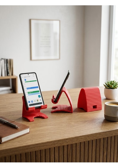Dekoratif Telefon Stantı Kırmızı