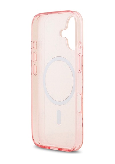 Apple Uyumlu iPhone 17  Kılıf Guess Lisanslı M-safeli Iml Baskılı Klasik Logolu 4g Desenli Kapak Pembe Pembe