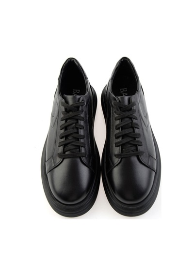 Bambi Siyah Hakiki Deri Erkek Sneaker E01595002543 Siyah