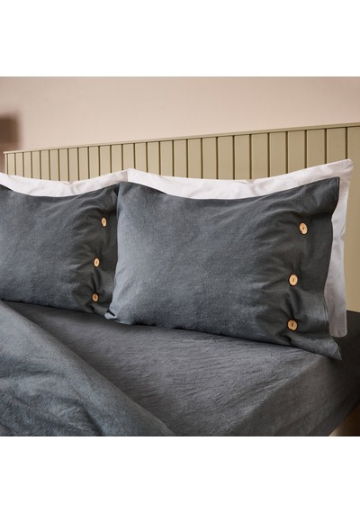 Soft Anthracite Çift Kişilik Nevresim Takımı - Antrasit Renkli