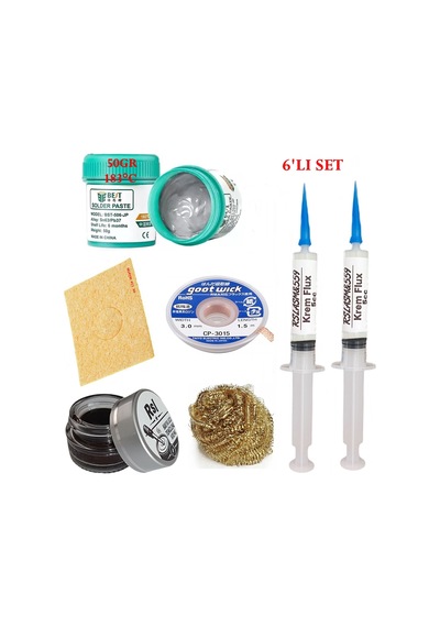 Best Krem Lehim 183 C 50gr Havya Uc Temizleyici Flux Lehim Toplama Cp-3015 Lehim Emme Teli Seti1 Tk03