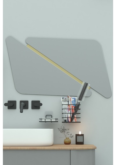 Zabata Yapışkanlı Metal Diş Fırçalık + Banyo Sabunluk 2li Set Siyah