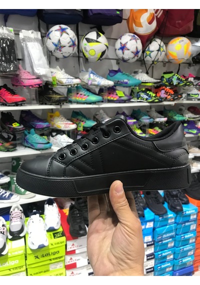 Beyaz Anatomik Taban Yürüyüş Günlük Sneaker Siyah