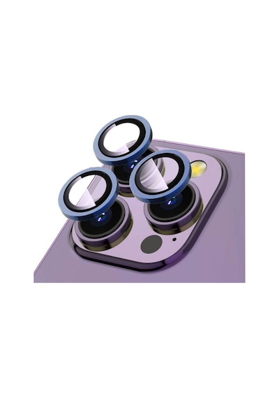 Apple Uyumlu iPhone 15 Pro / 15 Pro Max Safir Seri Kamera Lens Koruyucu Mavi Mavi