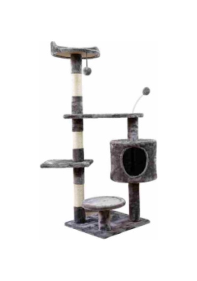 Senye Kedi Tırmalama Tahtası 40x40x112 Cm Peluş Kaplamalı Demonte Kedi Kulesi