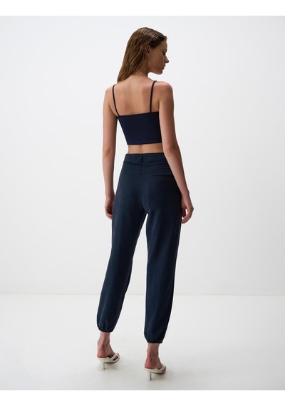 Jimmy Key Lacivert Dar Paça Normal Bel Kargo Cepli Gabardin Pantolon 4ww02210990494 Lacivert