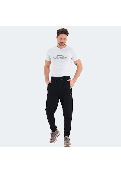 Slazenger NAVDEEP Erkek Cepli Dar Paça Siyah Eşofman Altı