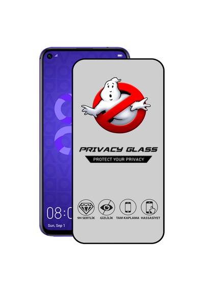 Huawei Nova 5T Tam Kaplayan Gizli Hayalet Temperli Ekran Koruycu Cam