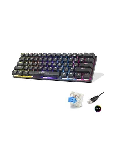 Mekanik Mini Klye Blue Switch Rgb - Siyah G509b