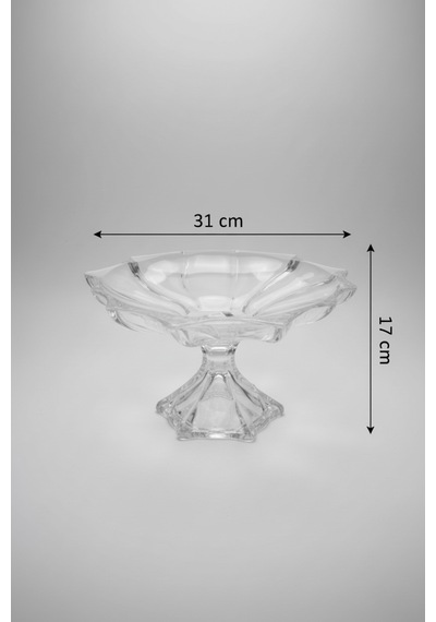 Cam Ayaklı Tabak 31x17 Cm Şık Sunum Ve Dekoratif Servis