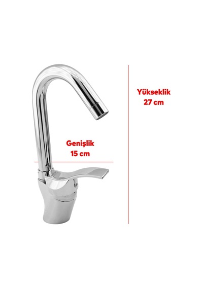 Kısa Kuğu Batarya Duş Bulaşık Musluğu Lavabo Banyo Mutfak Bataryası Mermer Üstü Çift Su Giriş Evye Çok Renkli