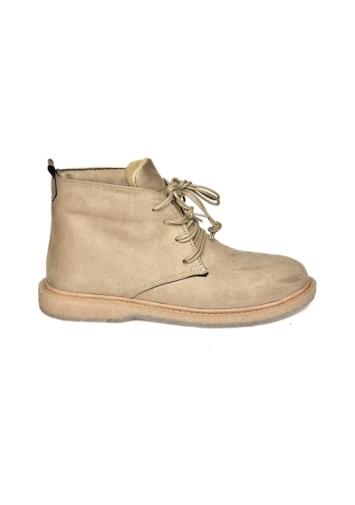 Fox Shoes R374923202 Vizon Süet Alçak Taban Klasik Kadın Bot Vizon Süet