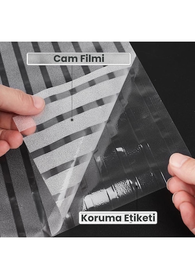 Technosmart 45cmx100cm Buzlu Desenli Cam Kaplama Filmi Statik Duşa Kabin Ofis Dekorasyon Folyo