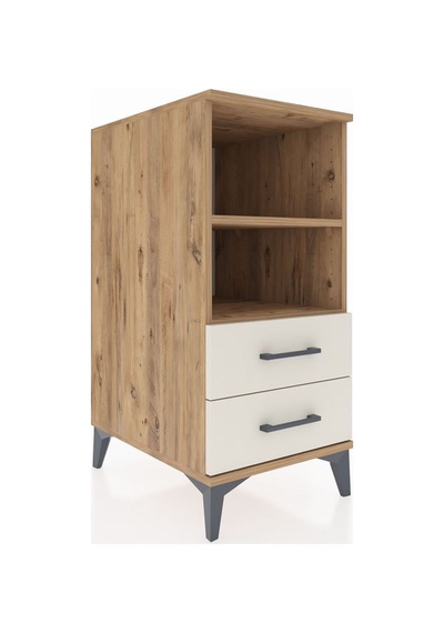 Kronos Komodin 2 Raflı 2 Çekmeceli 44x59x96 Çam-aytaşı Atlas Çam