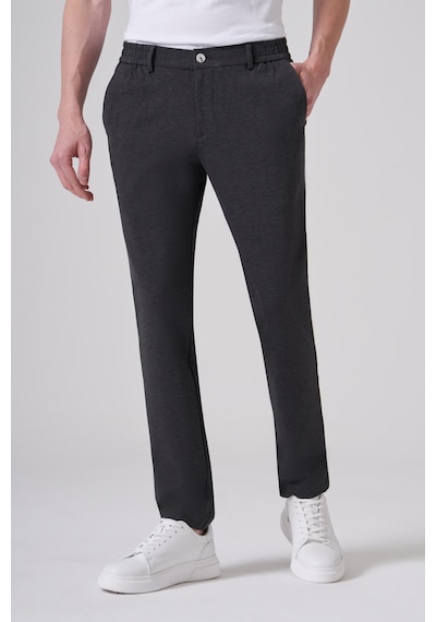 Morven Erkek Füme Trend Düz Tam Lastikli Slim Fit Pantolon 26ms003014050 Füme