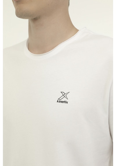 Kinetix M-Sn234 Bsc Raw Edge 3Fx Beyaz Erkek Kısa Kol T-Shirt 000000000101349453