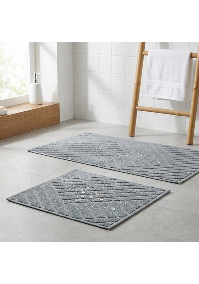 Elsim Home Asimetrik Paspas Seti Gri