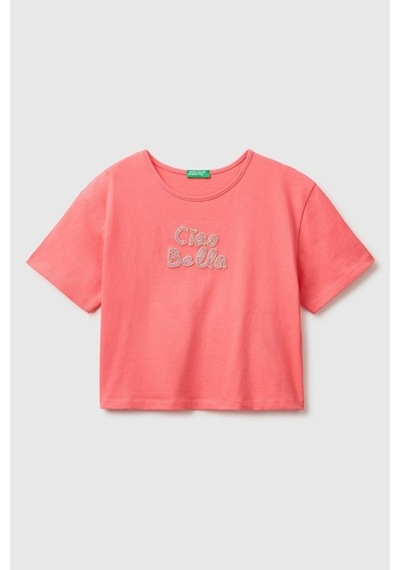 United Colors Of Benetton Kız Çocuk Mercan Ön Ve Arka Baskı Detaylı Boncuk İşlemeli Geniş Yaka T-shirt 6-14 Yaş -2861 Pembe United Colors Of Benetton Kız Çocuk Mercan Ön Ve Arka Baskı Detaylı Boncuk İşlemeli Geniş Yaka T-shirt 6-14 Yaş -2861 Pembe