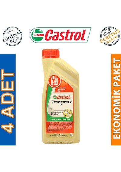 Castrol Transmax Z Sentetik Otomatik Şanzıman Yağı 4 x 1 L