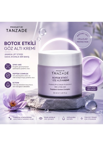 Produkt By Tanzade Eye Lift Cream 50 Ml Peptide, Ectoin Ve Syn -ake İçeren Göz Altı Bakım Kremi