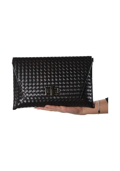 Maorı Kahverengi Örgü Kadın Clutch Çanta