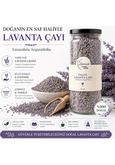Lavande Lavanta Çiftliği Lavanta Tomurcuk Çayı Yeni Sezon 2025 70 G