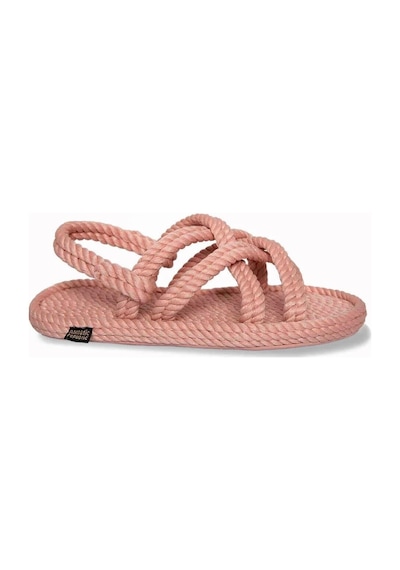 Bodrum Kauçuk Tabanlı Çocuk Halat Sandalet - Pembe