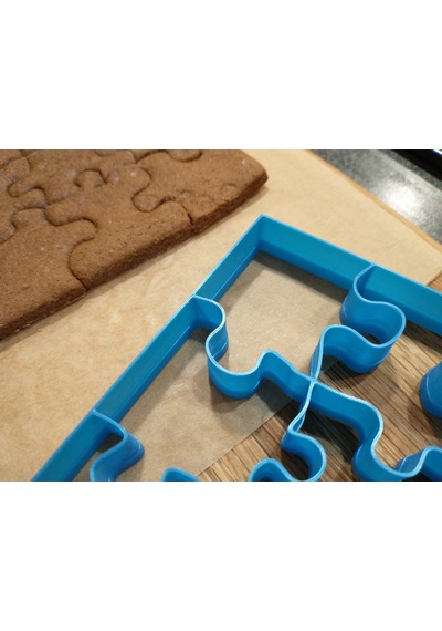 Yapboz Parçaları Şekilli Puzzle Kurabiye Kalıbı Çoklu Kesici Hamur Aparatı Çok Renkli