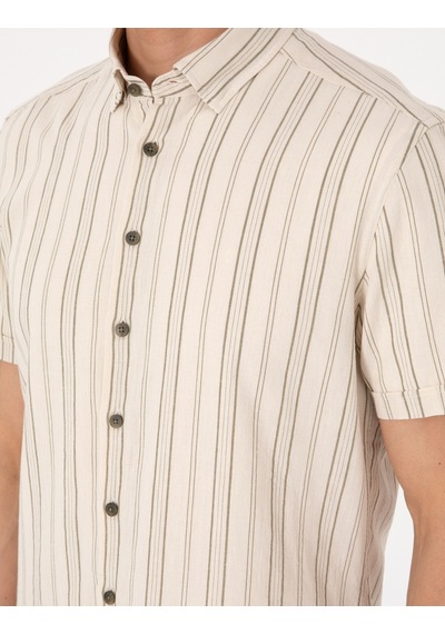 Pierre Cardin Erkek Bej Gömlek Kısa Kollu 50307092-vr011 Bej