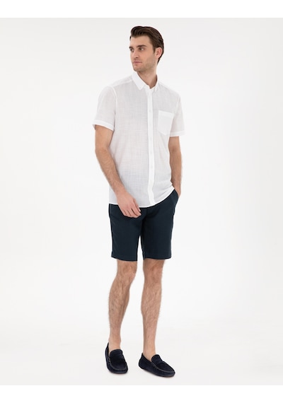 Pierre Cardin Erkek Beyaz Gömlek Kısa Kollu 50302730-vr013 Beyaz