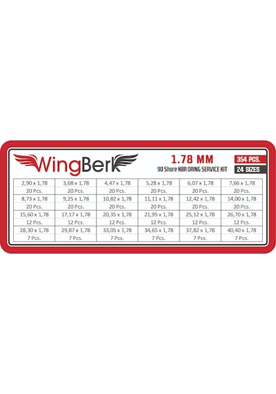 Wıngberk Wos-1,78 Mm 90 Shore Nbr Oring Seti