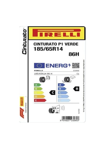 Pirelli 185/65R14 86H Cinturato P1 Verde Yaz Lastiği 2023