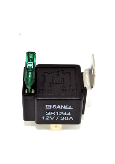 12V Sigortalı Mini Röle 30A 4 Uçlu Sanel