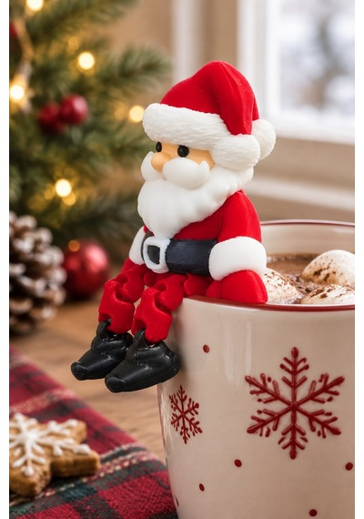Hareketli Noel Baba Figürlü Dekoratif Süs 0