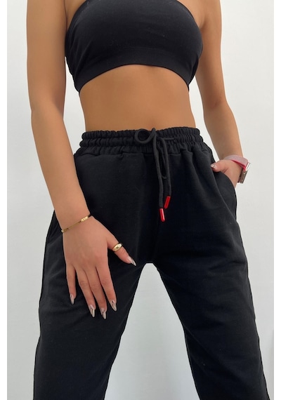 Blackjack Giyim Unısex Slim Fit Jogger Eşofman Altı Kömürr