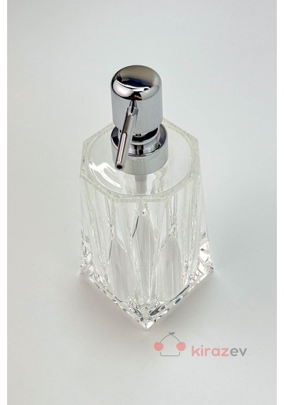Buççin Online Mağaza Kristal Sıvı Sabunluk Şeffaf 280ml Akrilik Gri Çok Renkli