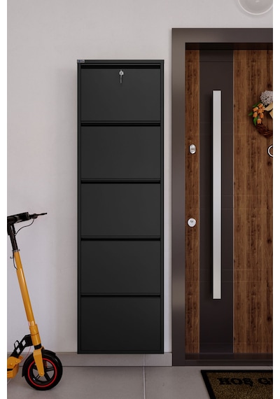 Ceha Kilitli 5'li Metal Ayakkabılık - Siyah K.AYK-5 /AB9005/KL