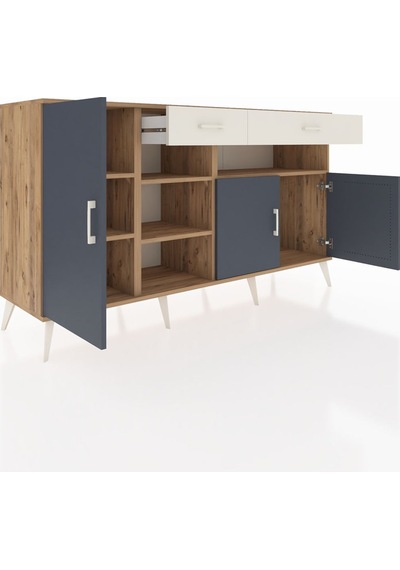 Hyperion Konsol 5 Raflı 2 Çekmeceli 3 Kapaklı 176x44x99 Çam-antra Çam-antrasit/aytaşı Hyperion Konsol 5 Raflı 2 Çekmeceli 3 Kapaklı 176x44x99 Çam-antra Çam-antrasit/aytaşı