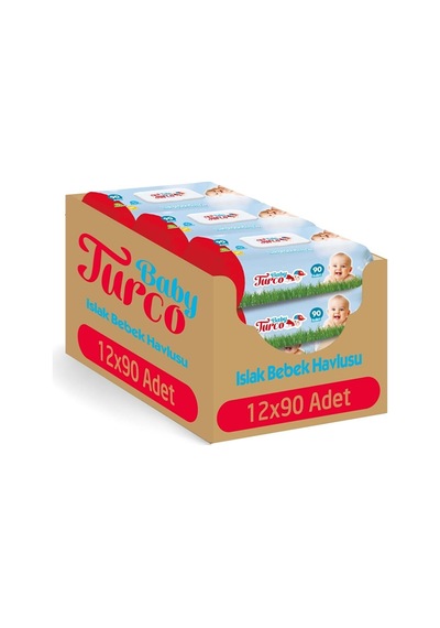 Baby Turco Klasik 12X90 Bebek Islak Havlu Mendil