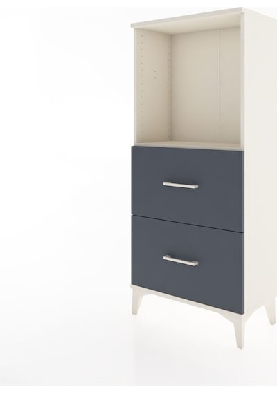 Hyperion Dolap Tek Raflı 2 Çekmeceli 60x44x134 Aytaşı-antrasit Aytaşı