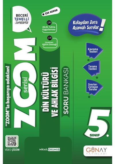 Günay 5.Sınıf Yeni Zoom Din Kültürü Soru Bankası